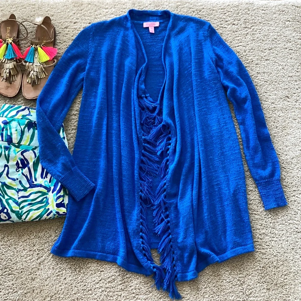 Lilly Pulitzer Lucita Cardigan Lapis Blue - Picture 2 of 6